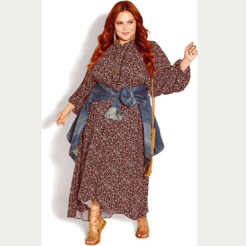 NWT City Chic STARLING REINE Sofia Hi Lo Boho Dress 18